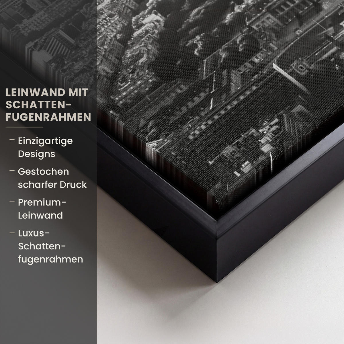 LEINWAND Bilder mit Rahmen - Paris - Skyline - Eiffelturm - Stadt - Wolken - 50x70 - Dunkelgrau, Textil (50/70cm) - MuchoWow