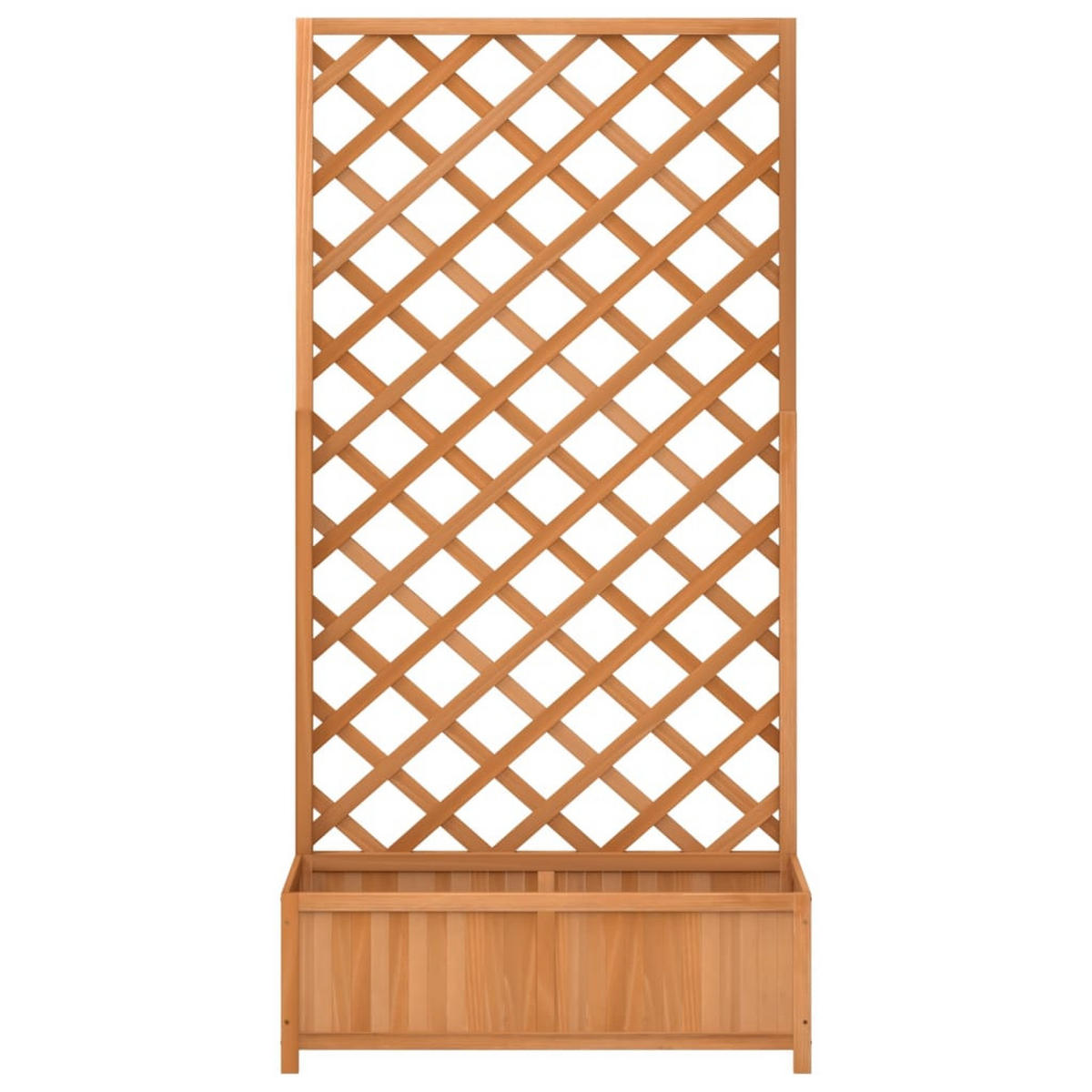 PFLANZKÜBEL Mit Spalier Braun Massivholz Tanne - Braun, Holz (90/180/35cm) - vidaXL