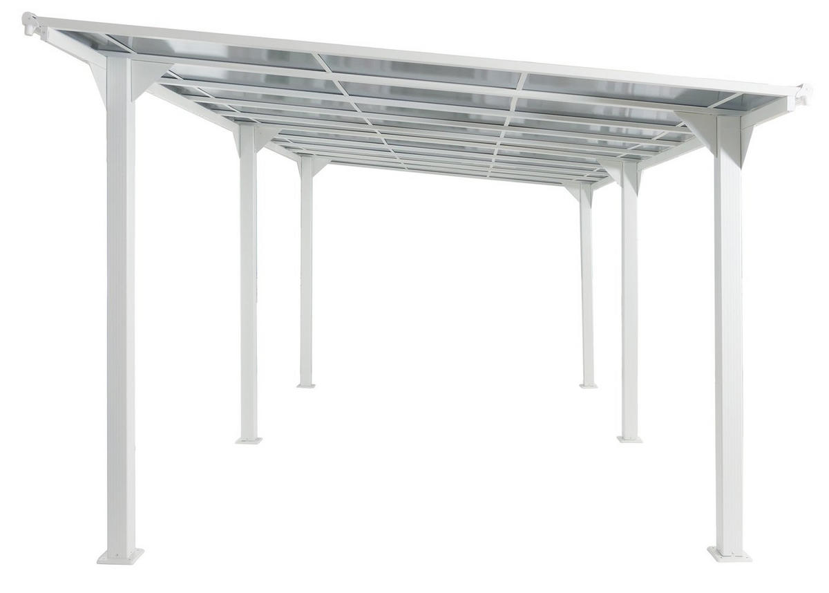 ALU-CARPORT Weiß - Weiß, Metall (604/249/316cm) - MCW