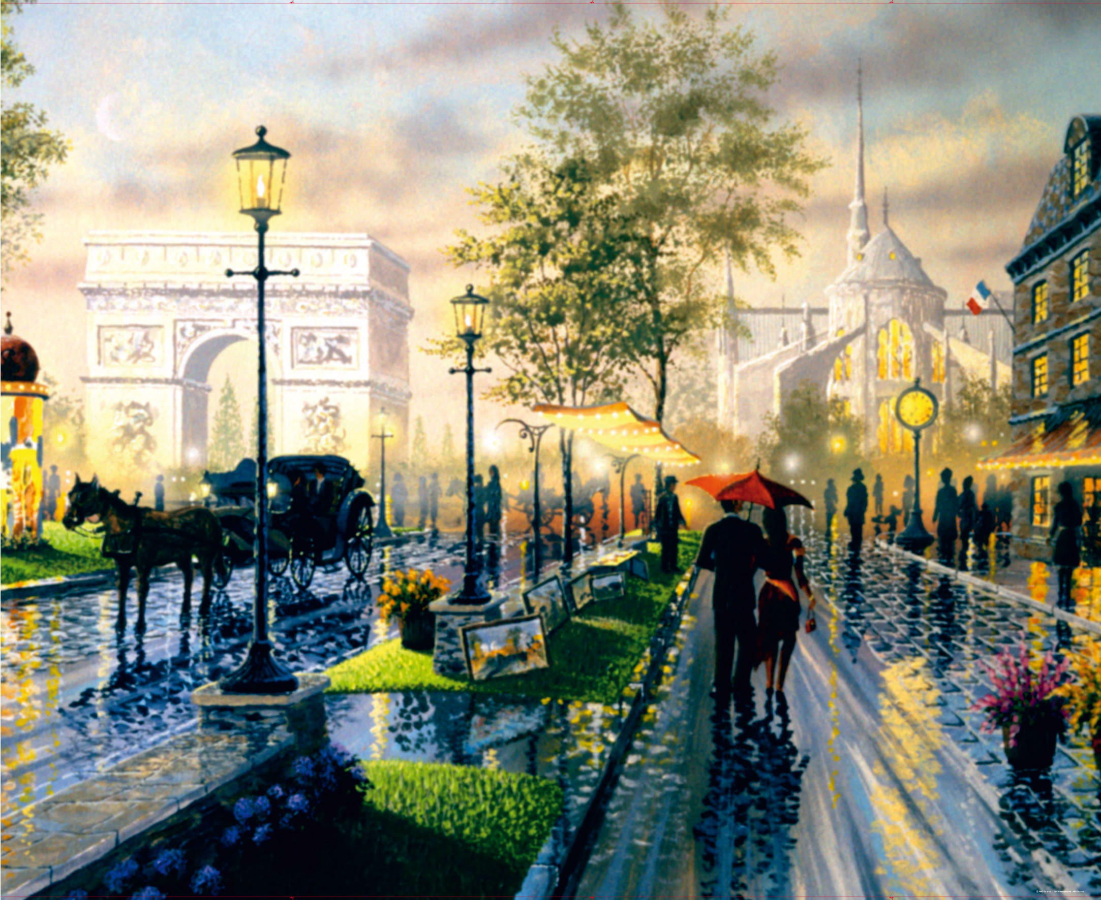 FOTOTAPETE Paris Ansicht 375 x 270 cm - Multicolor, Papier (375/270cm) - Sanders & Sanders