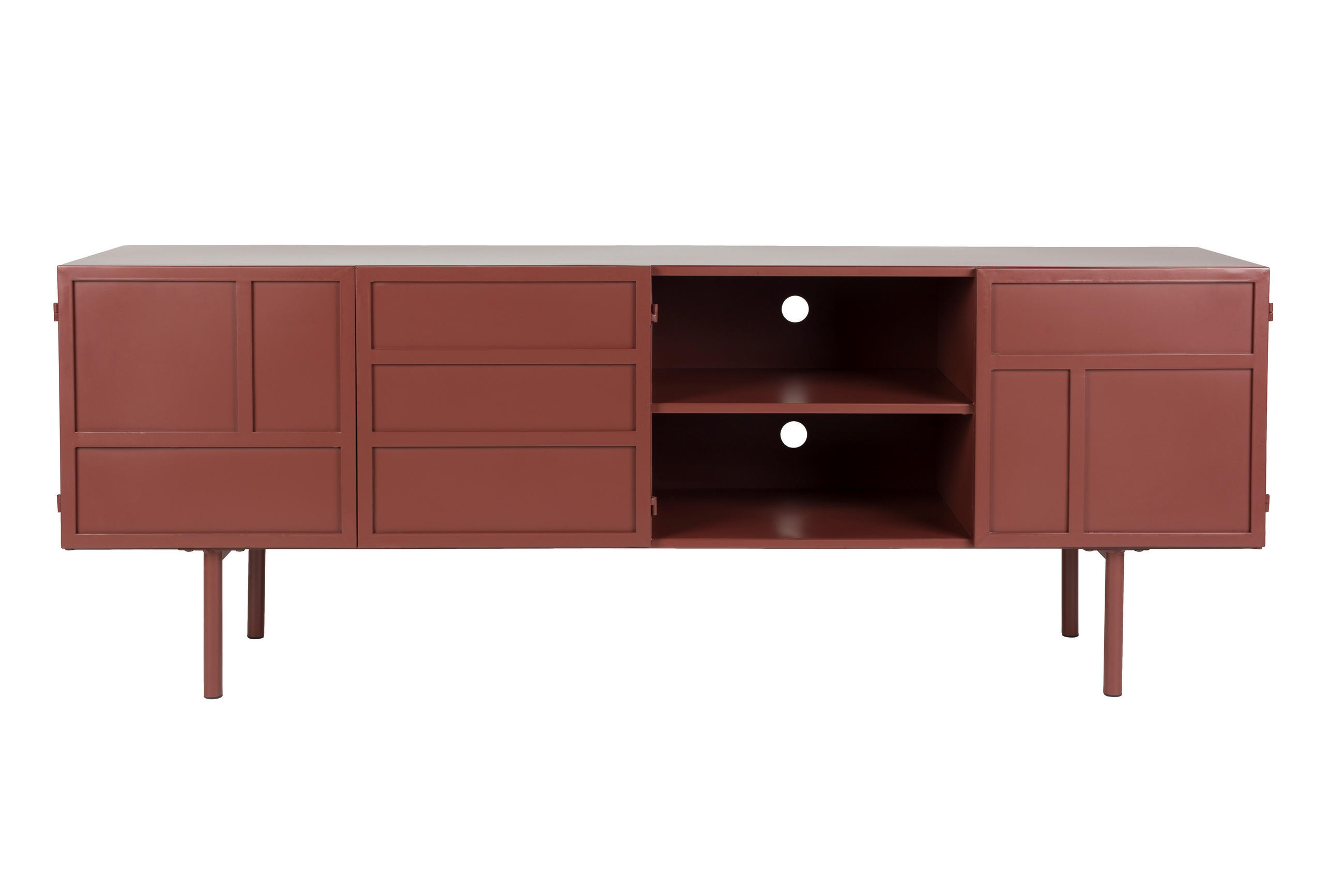 BEISTELLTISCH Davis - Rot - 36/160/58 cm - Rot, Metall (36/160/58cm)