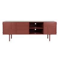 BEISTELLTISCH Davis - Rot - 36/160/58 cm - Rot, Metall (36/160/58cm)