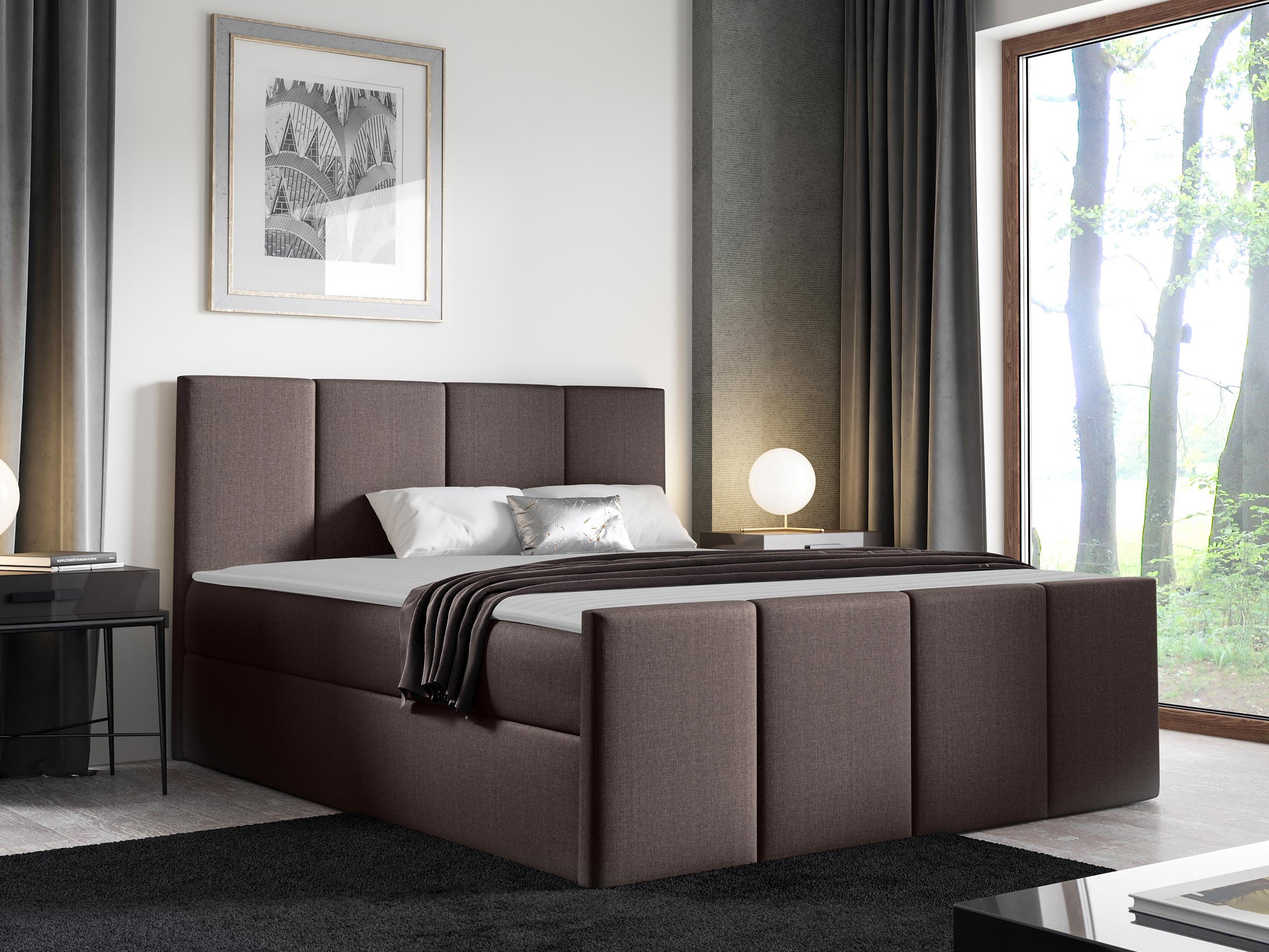 BOXBETT Lars - Dunkelbraun, Holz (140/200cm) - MIRJAN24
