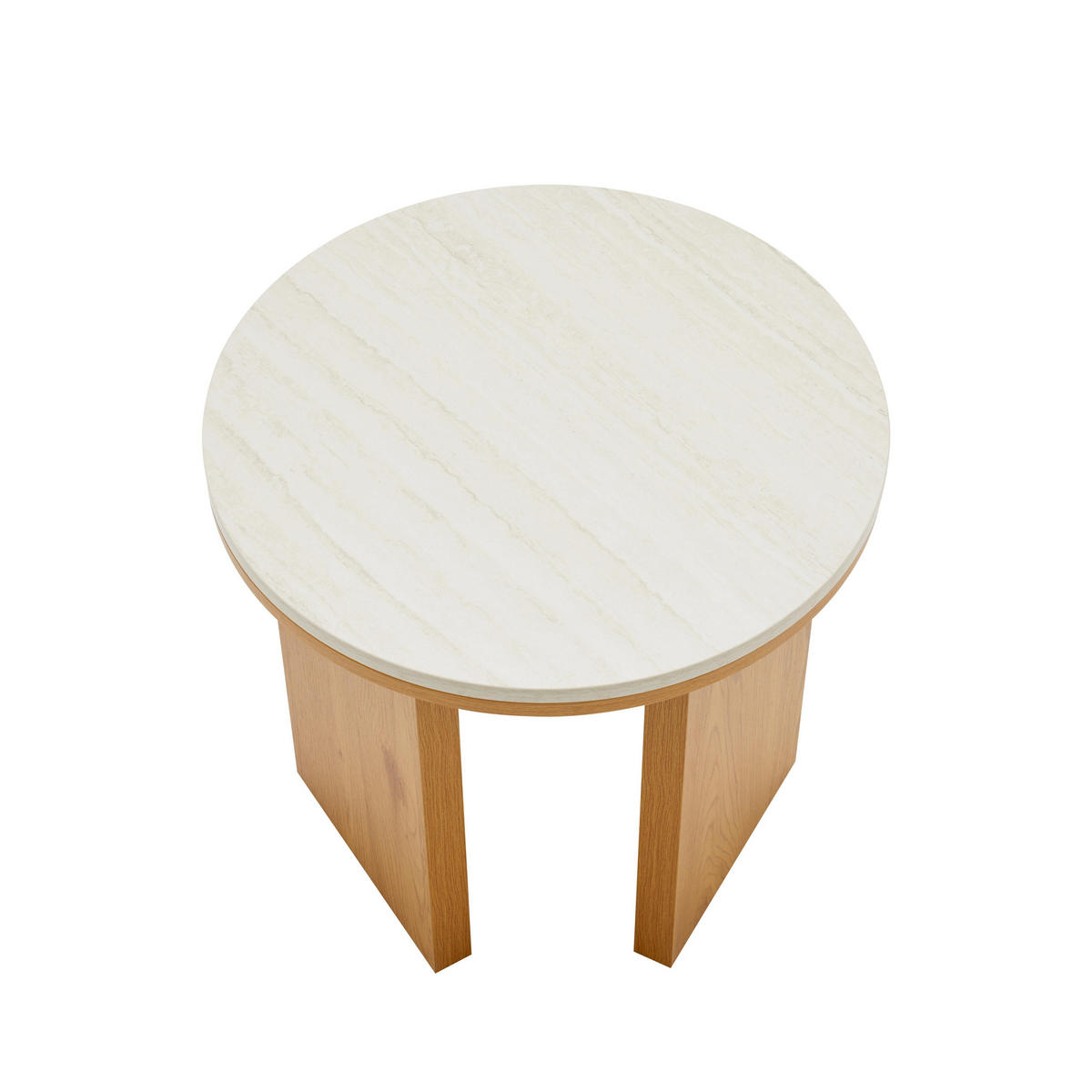 COUCHTISCH, helles Holz - Beige, Holz (50/50/45cm) - Oviala