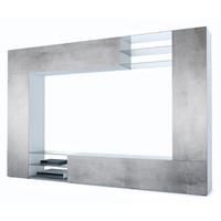 WOHNWAND Mirage Front in Beton Oxid Optik - Hellgrau, Holzwerkstoff (262/182.5/39cm) - Vladon