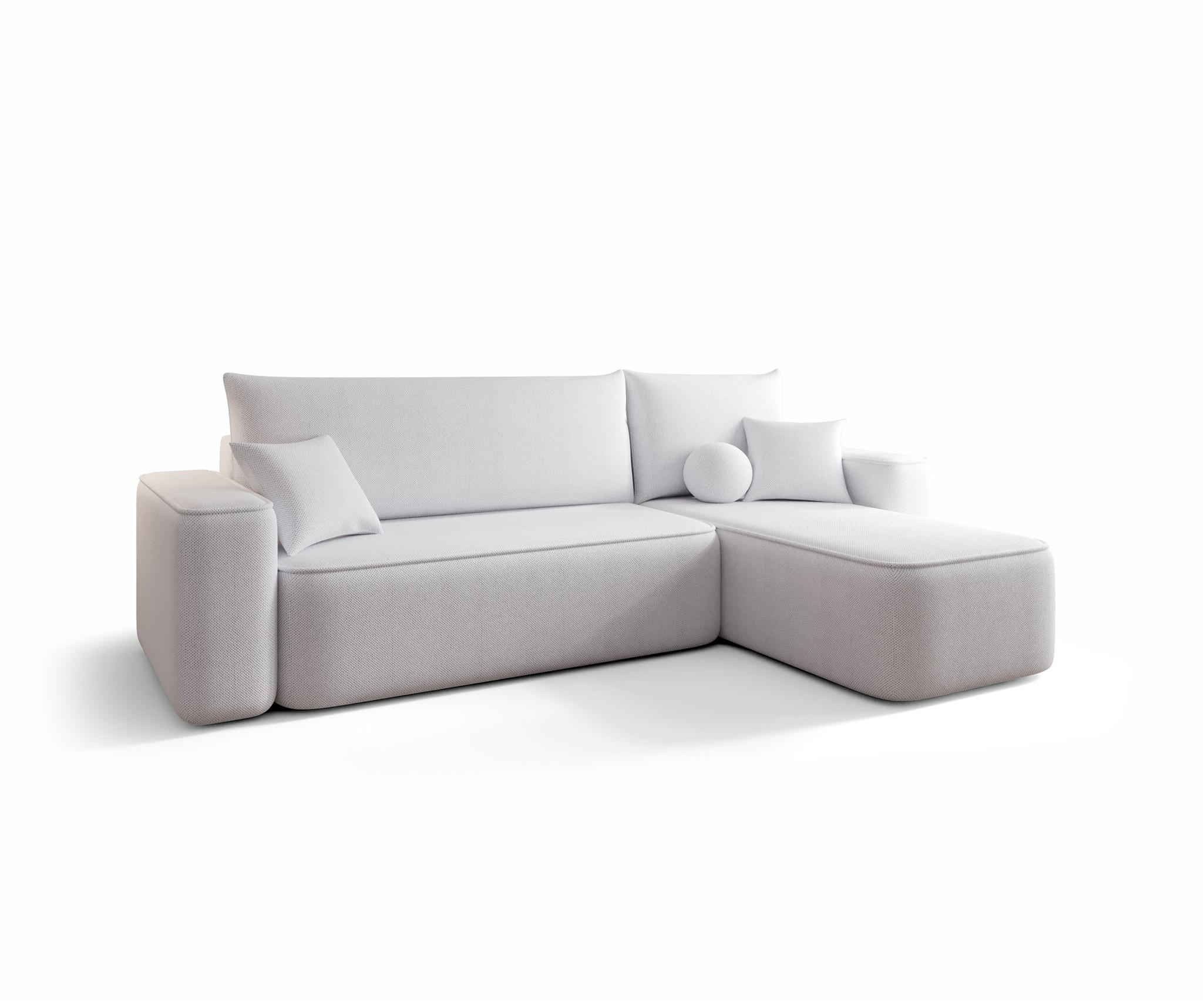 ECKSOFA Agepo In Curio - Hellgrau, Holzwerkstoff/Textil (250/150cm) - Fun Möbel