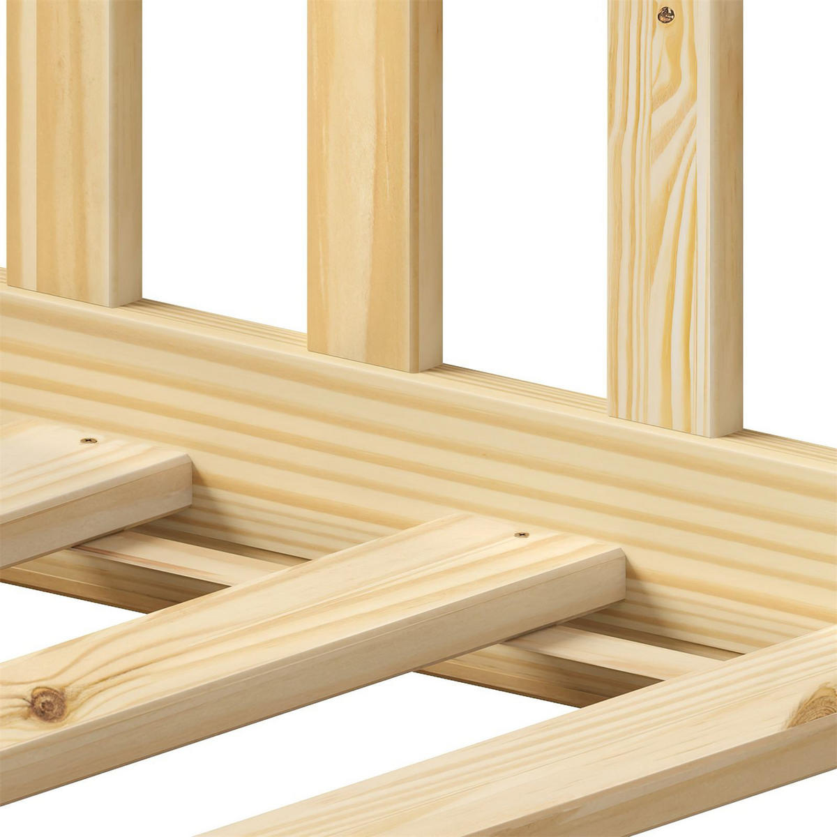 BODENBETT GUSTAVO 90X190 CM - Naturfarben, Holz (90/190cm) - IDIMEX