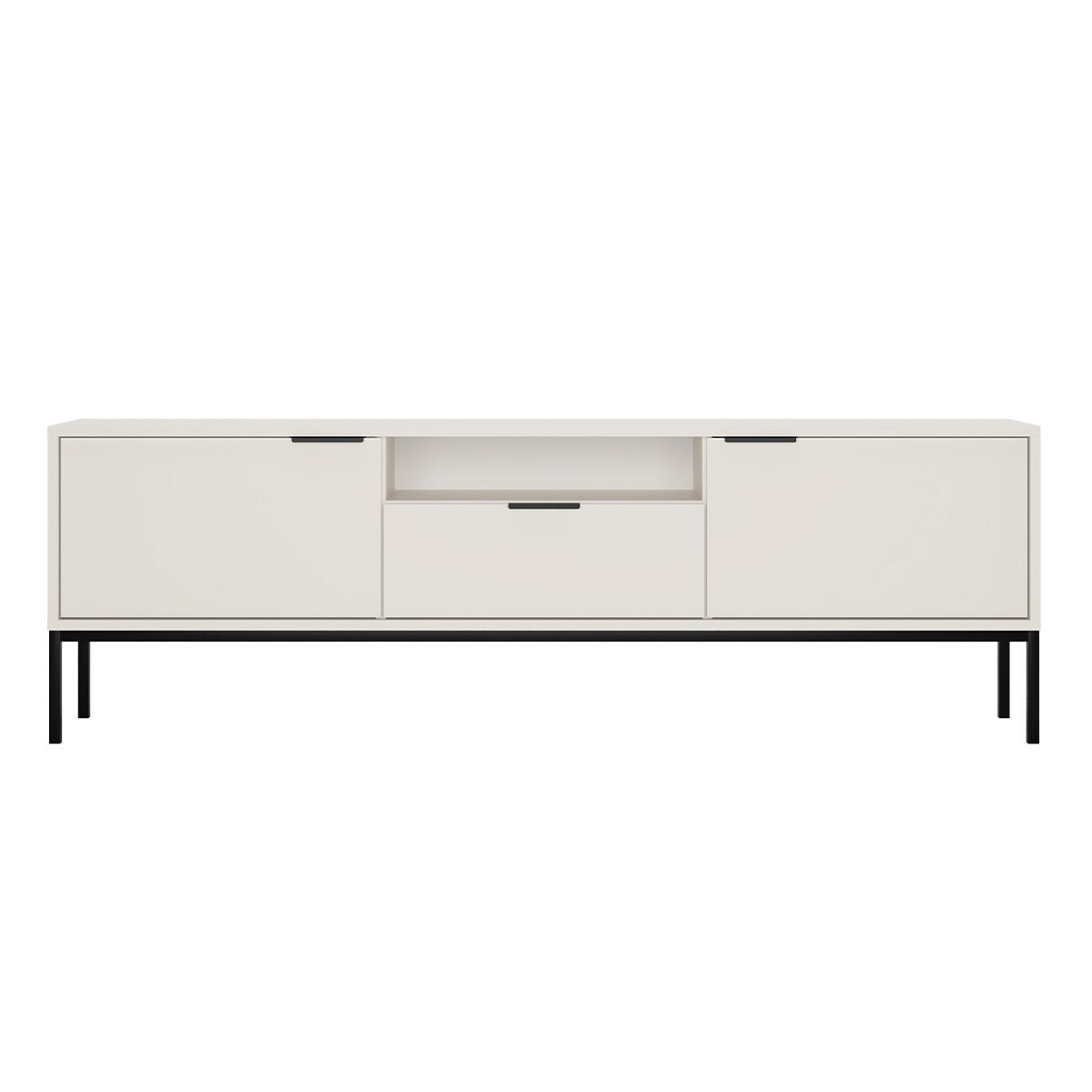 TV-MÖBEL Seattle Weiß - Schwarz, Holzwerkstoff (33/56.4/175cm) - Petits-meubles