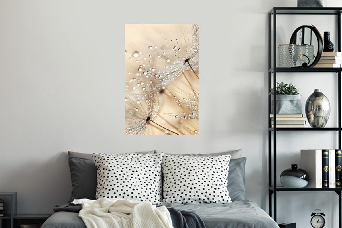 WANDTATTOO Löwenzahn - Abstrakt - Natur - Beige 40x60 cm - Braun, Kunststoff (40/60/0.1cm) - MuchoWow