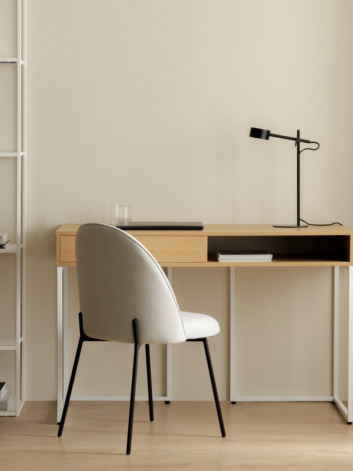 SCHREIBTISCH Bari Natur 50 x 120 - Braun, Holzwerkstoff (120/50/78cm) - Kenay Home