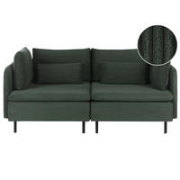 MODULÁRNÍ POHOVKA 2-místná Tmavě zelená Manšestr Egeris - zelená barva, textil (172/80/94cm) - Beliani