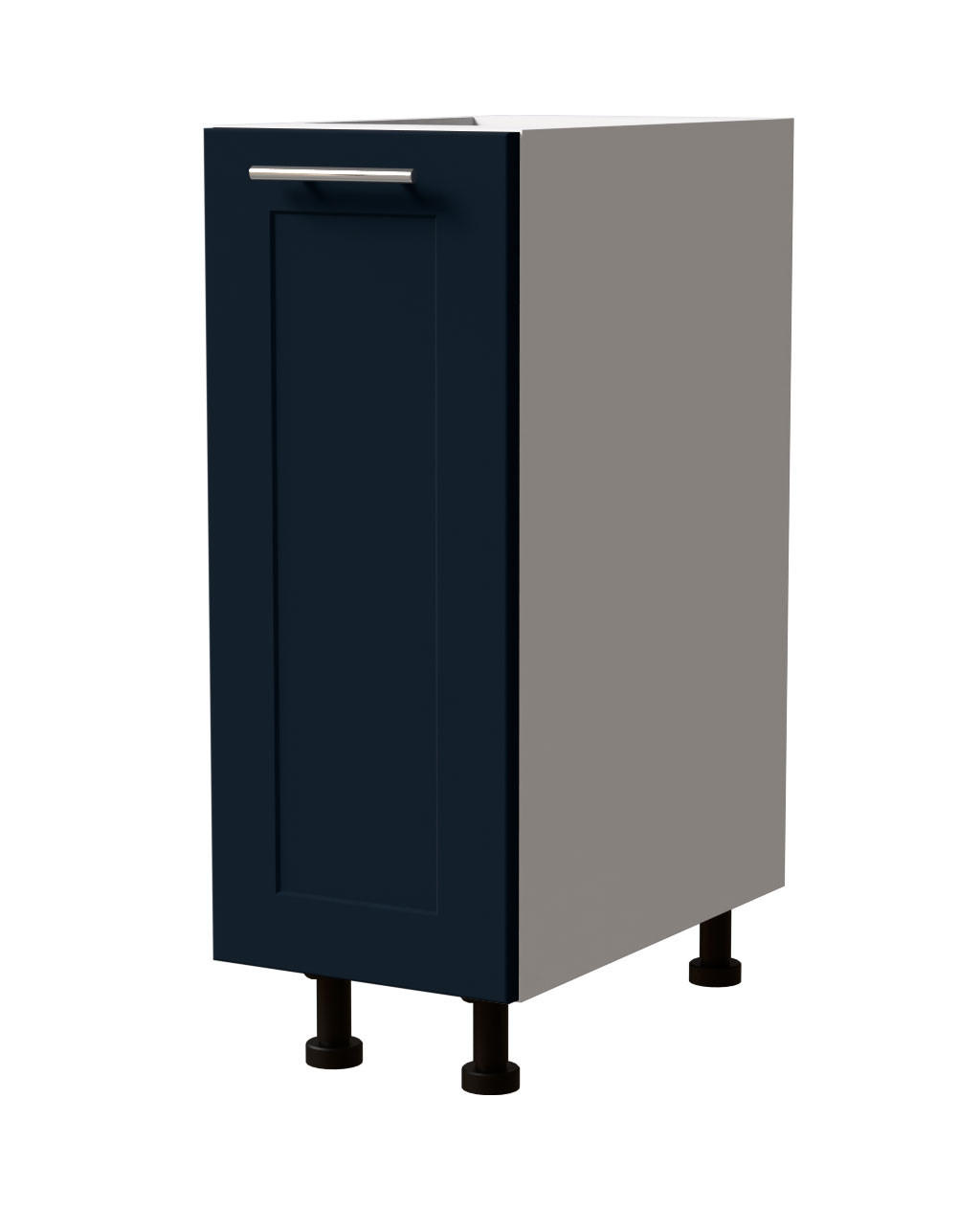 Feldmann-Wohnen Küchenunterschrank Dunkelblau, Weiß 30x82x50 cm