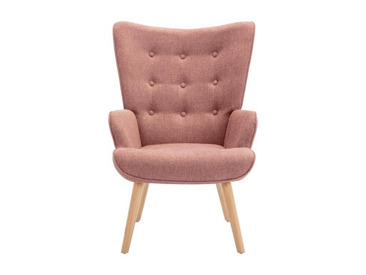 SESSEL - Stoff - Rosa - VATELY - Pink, Textil (78/95.5/69cm) - Vente-Unique