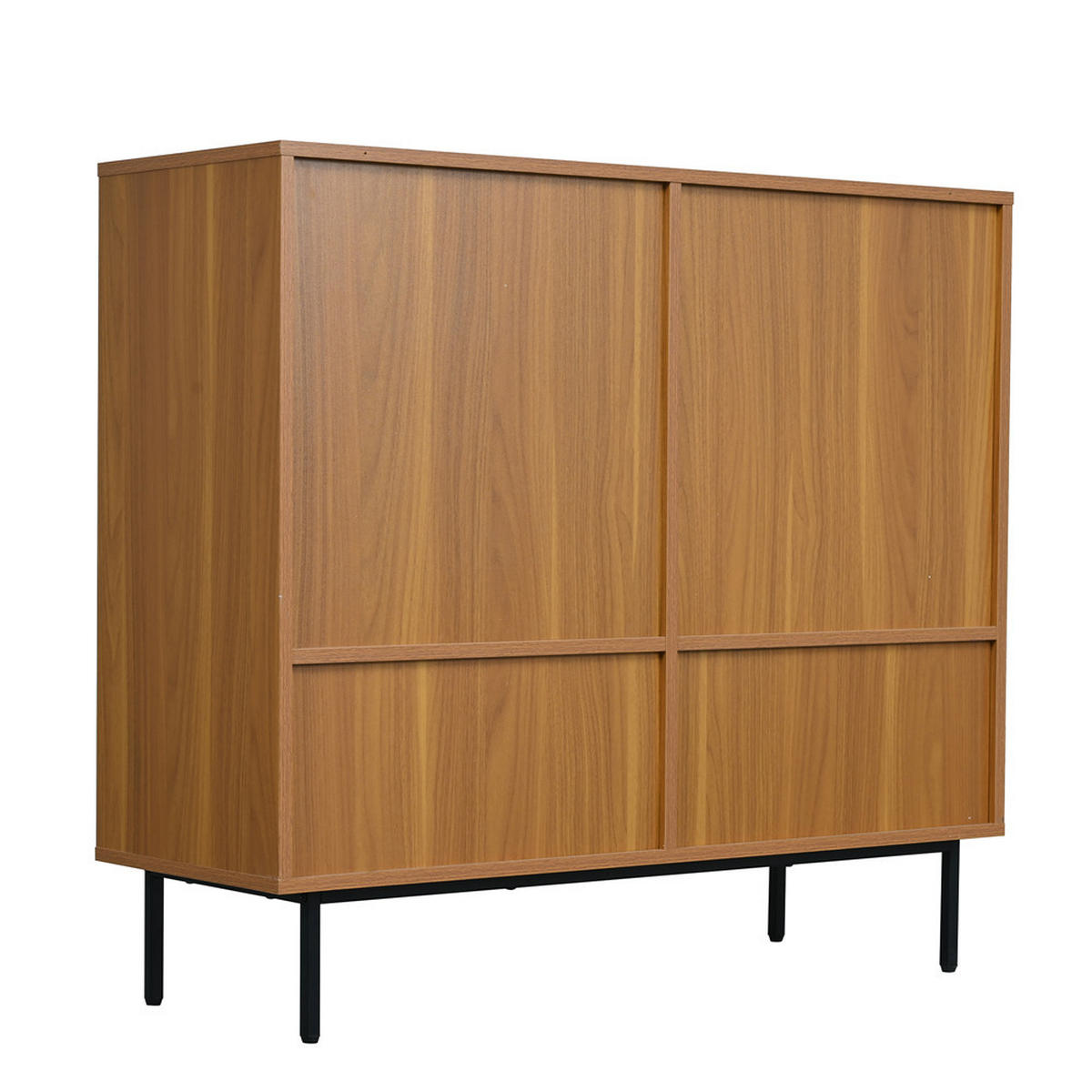 SIDEBOARD 100x90x37 cm Küchenschrank Schiebetüren - Naturfarben, Holz (100/90/37cm) - Kaket
