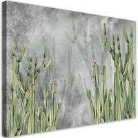 WANDBILD großer wüstenkaktus - Grün, Textil (60/40cm) - Feeby