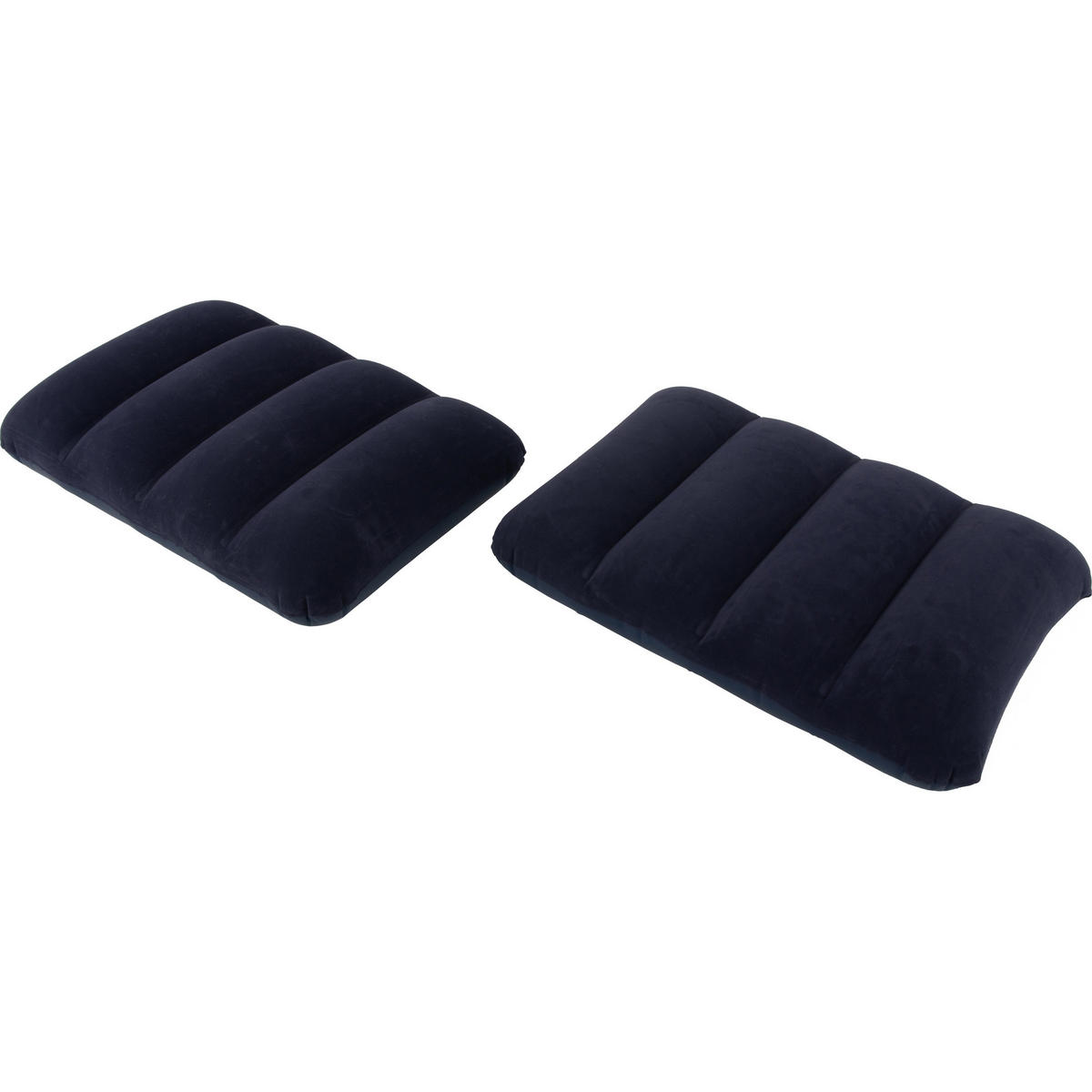 LUFTBETT Luftmatratze Camping 2x 191x73x22cm blau 2 Kissen aufblasbar ohne Pumpe - Blau, Kunststoff (73/191cm) - Avenli