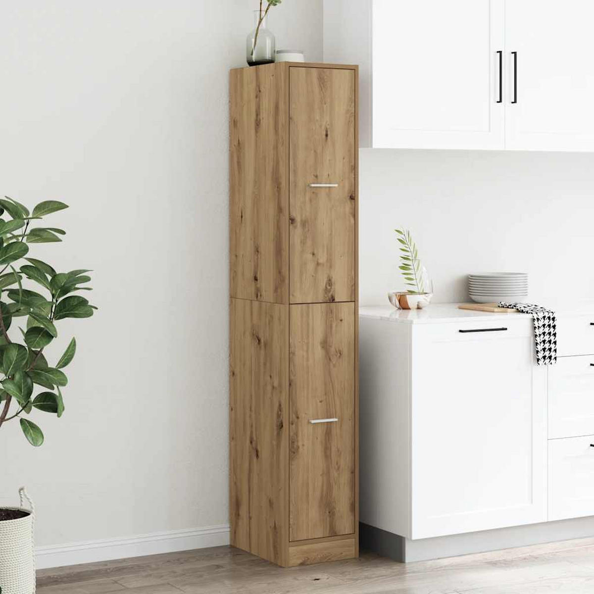 APOTHEKERSCHRANK Artisan-Eiche 30/41/174,5 Cm Holzwerkstoff - Braun, Holzwerkstoff (41/174.5/30cm) - vidaXL