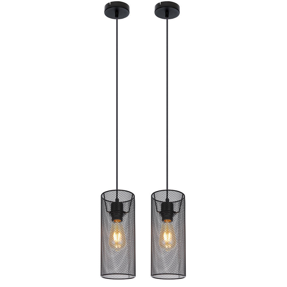 HÄNGELEUCHTE Metall Schwarz matt - Schwarz, Metall (12/12/120cm) - Globo Lighting