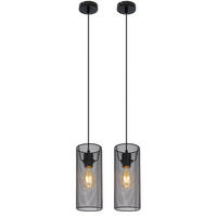 HÄNGELEUCHTE Metall Schwarz matt - Schwarz, Metall (12/12/120cm) - Globo Lighting