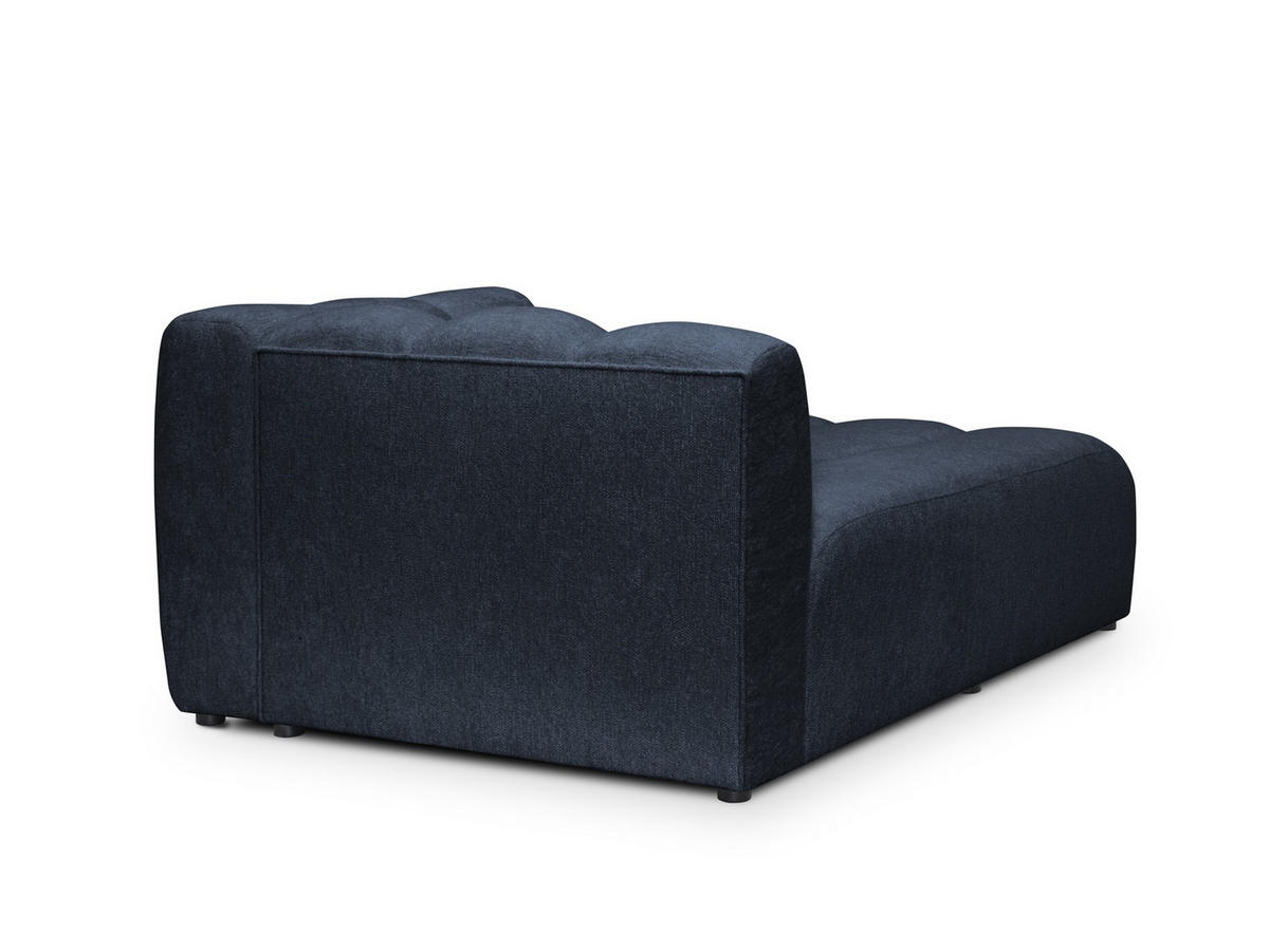 SOFAELEMENT Rechts Chenille Stoff Blau - Blau/Schwarz, Holzwerkstoff/Kunststoff (179/70/113cm) - Makamii