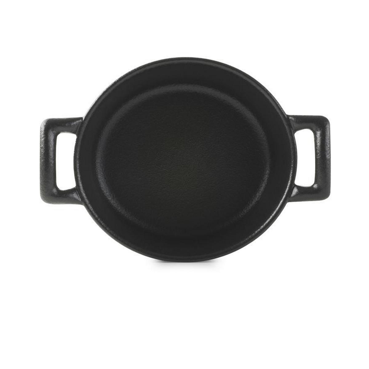 KASSEROLLE OHNE DECKEL 25CL Gusseisenoptik - Schwarz, Keramik (10cm) - Revol Porcelaine France