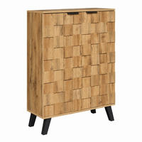 SCHUHSCHRANK mit 5 Fächern 80,5 x 35 x 109,5 cm Holzoptik - Birnbaumfarben, Holz (35/109.5/80.5cm) - Beauniv