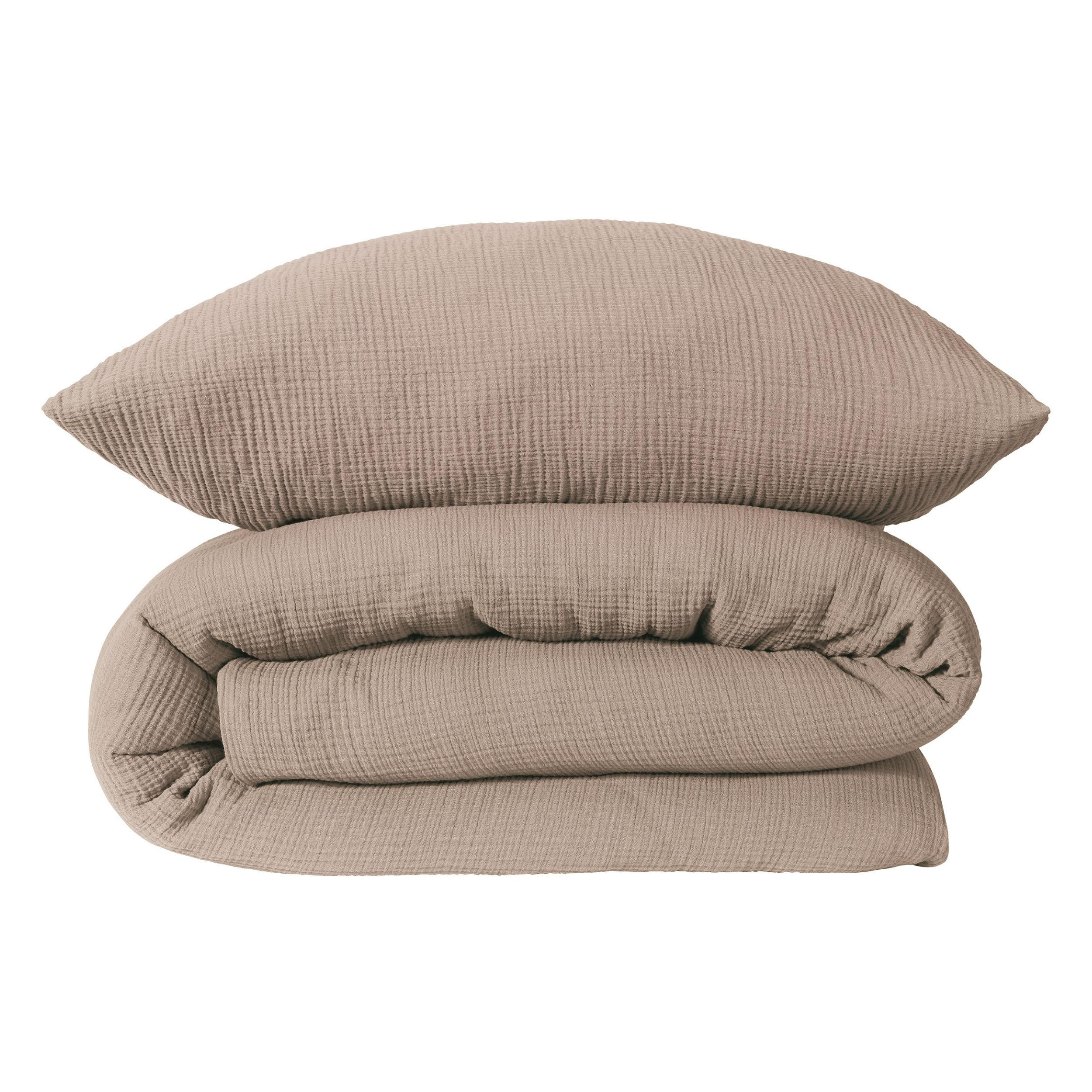BETTWÄSCHESET Molly - Musselin - 2-teilig - 135x200 cm - Taupe - Taupe, Textil (135/200cm) - SCHIESSER