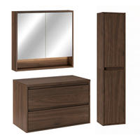 KOUPELNOVÝ NÁBYTEK 80cm Edmé 2er-Set Dřevo - hnědá, kompozitní dřevo (80/52.2/46cm) - Petits-meubles