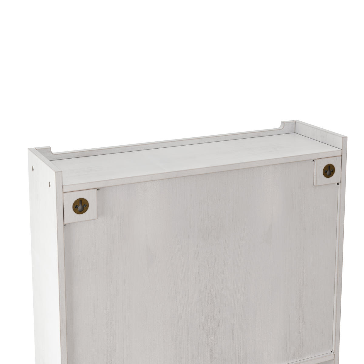 KÜCHENOBERSCHRANK 63x18x60 cm Weiß aus Massivholz & Glas mit 3-stufigem Doppeltürschrank - Weiß, Holz (63/60/18cm) - Modfu