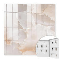 SCHLÜSSELBOX Weiß 30x30 cm – Türöffnung nach rechts - Ein subtiler Stein - Beige, Metall (30/30/5cm) - TULUP