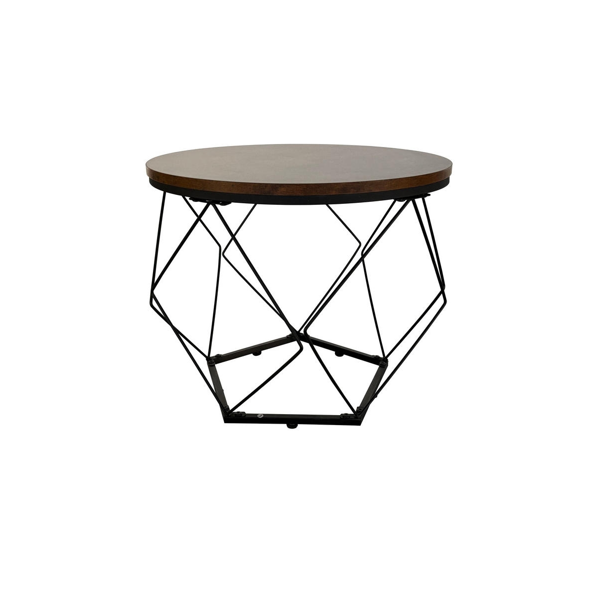 COUCHTISCH 2er Set Rund Braun Holzoptik - Braun, Holzwerkstoff (50/50/44cm) - Home Collective