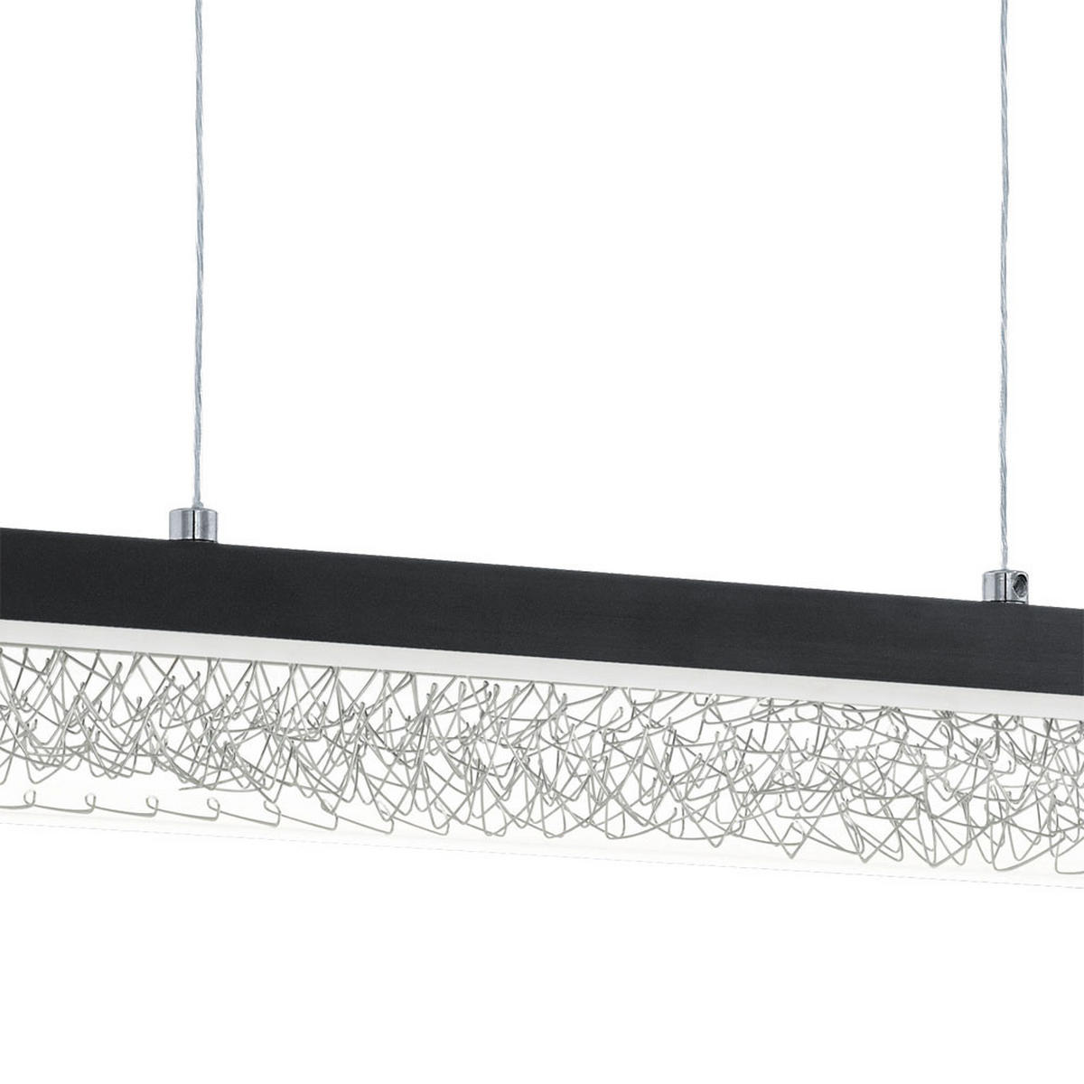 LED HÄNGELEUCHTE Trevelo Schwarz - Schwarz, Glas (76.5/8/110cm)