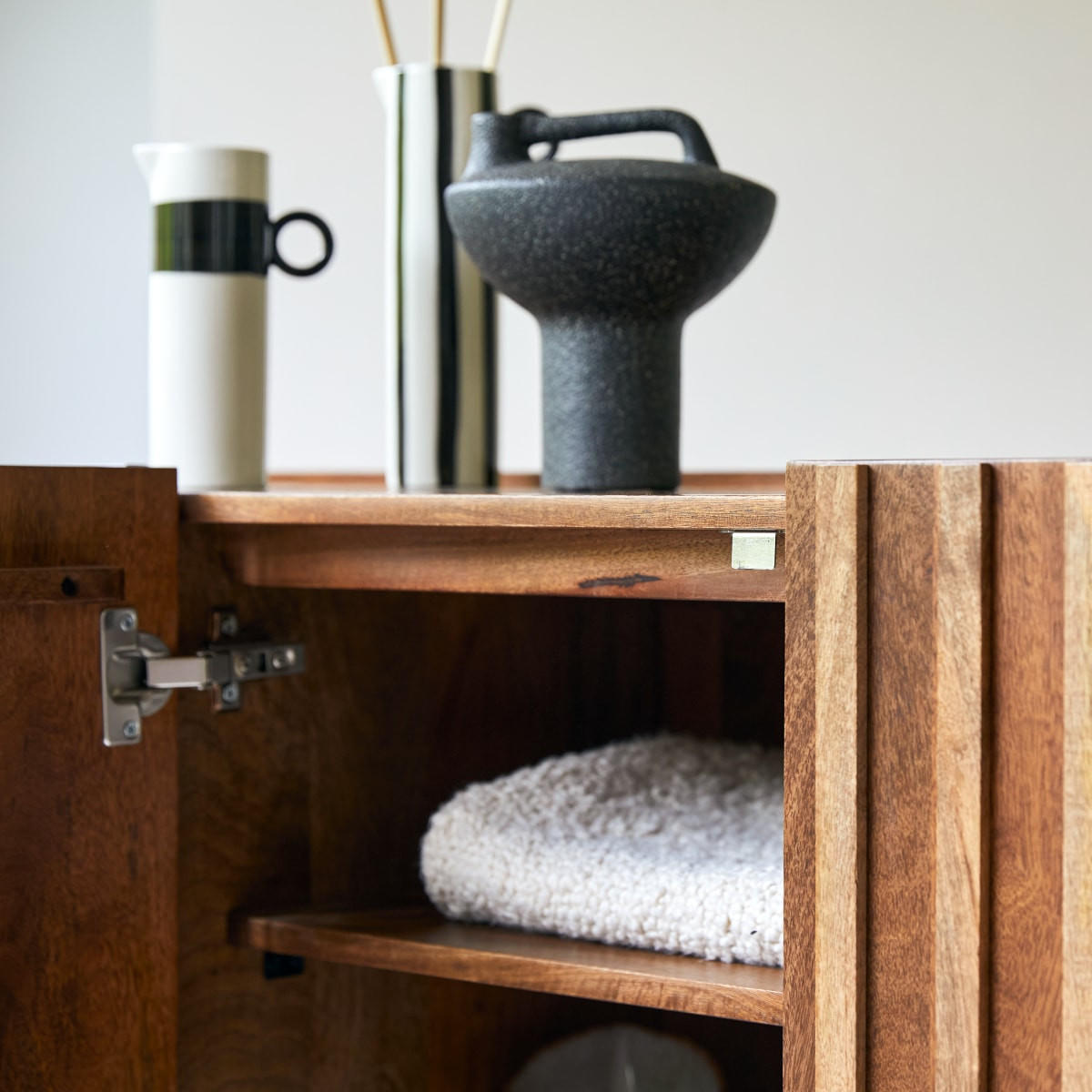 SIDEBOARD Milo Braun aus Mango - Braun, Holz (164/79/42cm) - Tikamoon