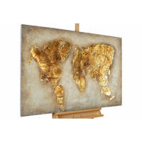 ÖLGEMÄLDE 120/80 cm - Beige/Goldfarben, Holz/Textil (3.24/80cm) - KUNSTLOFT