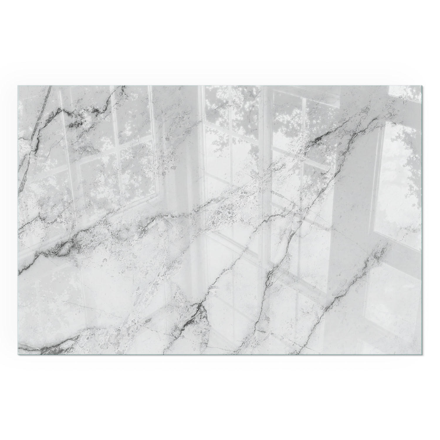 GLASPLATTE für Kamin 120x80 cm - Weiß, Glas (120/80/0.4cm) - TULUP