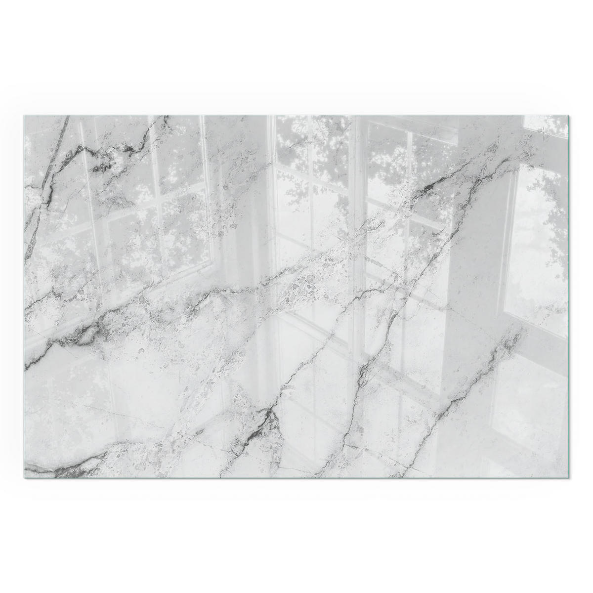 GLASPLATTE für Kamin 120x80 cm - Weiß, Glas (120/80/0.4cm) - TULUP