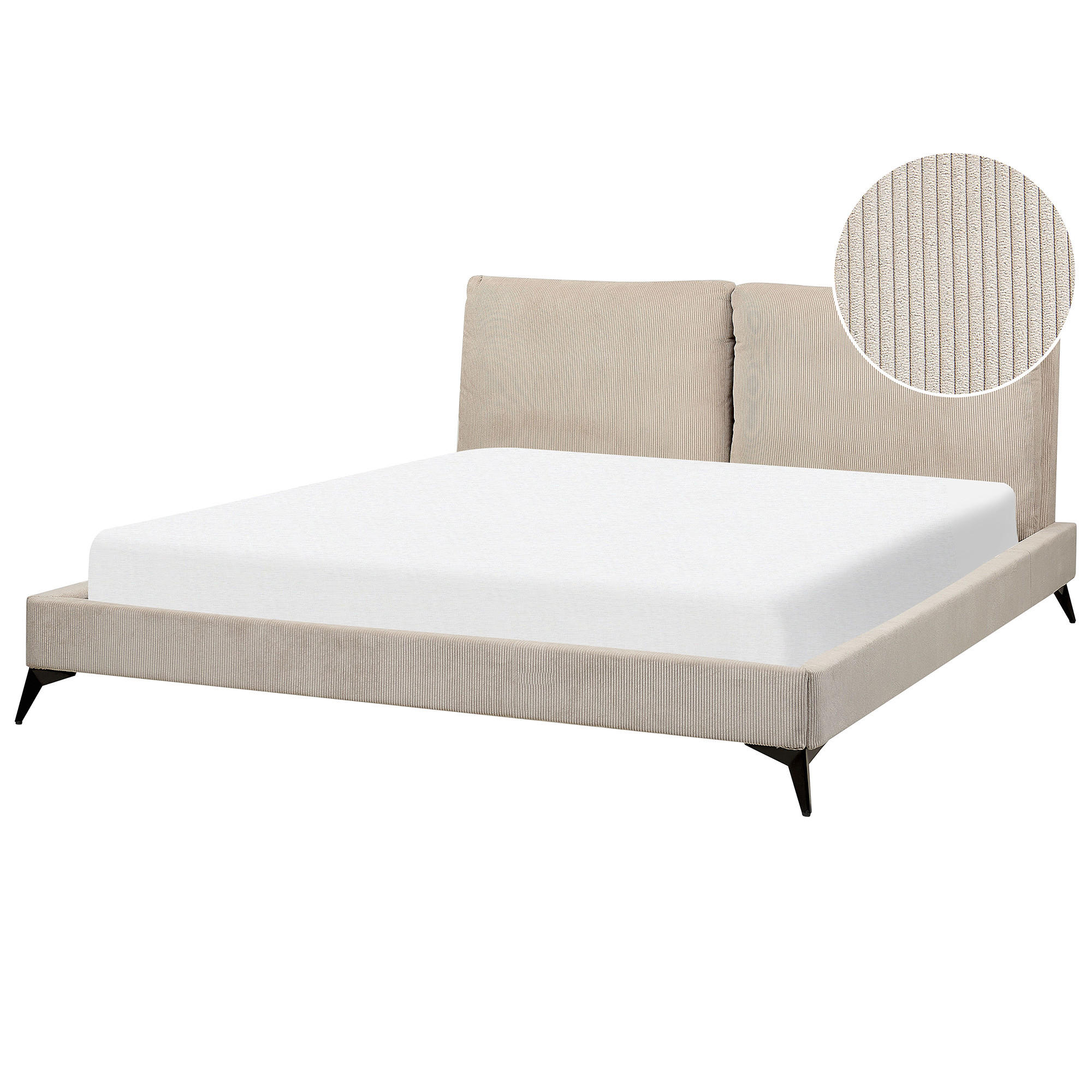 Beliani ČALOUNĚNÁ POSTEL 180/200 cm Taupe Melle