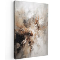 LEINWANDBILD - Farbe - Abstrakt - Beige - Kunst - 60x90 - Kunstdruck - Greige, Textil (60/90cm) - MuchoWow