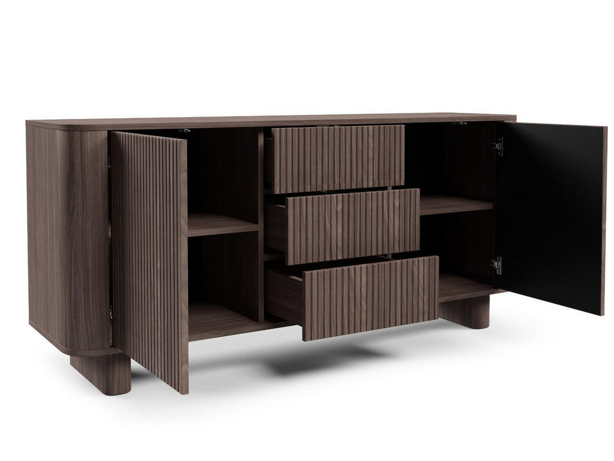 KOMMODE Nussbaum AKARI - Nussbaumfarben, Holzwerkstoff (150/70/40cm) - Compleo24
