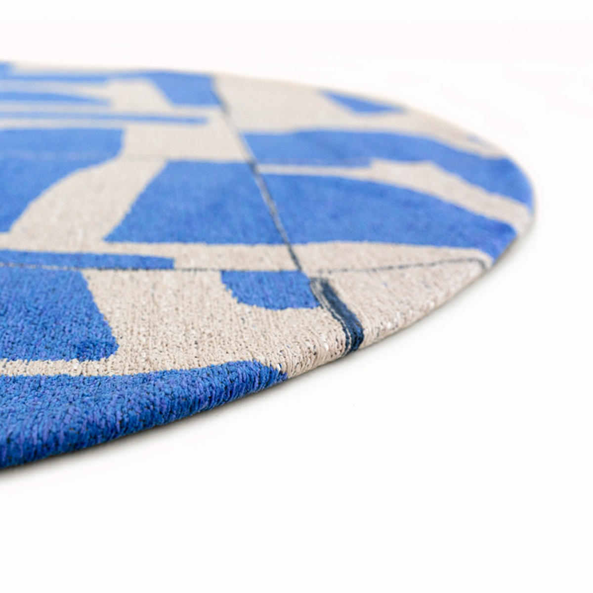 TEPPICH Campanula Craft Papercut 140/140 cm - Blau, Textil (140/140cm) - Louis De Poortere