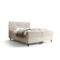 BOXBETT LIMBA mit Matratze H3, Bonell und Topper 180x200 Monolith 02 - Creme, Holz/Textil (180/200cm) - Bedante
