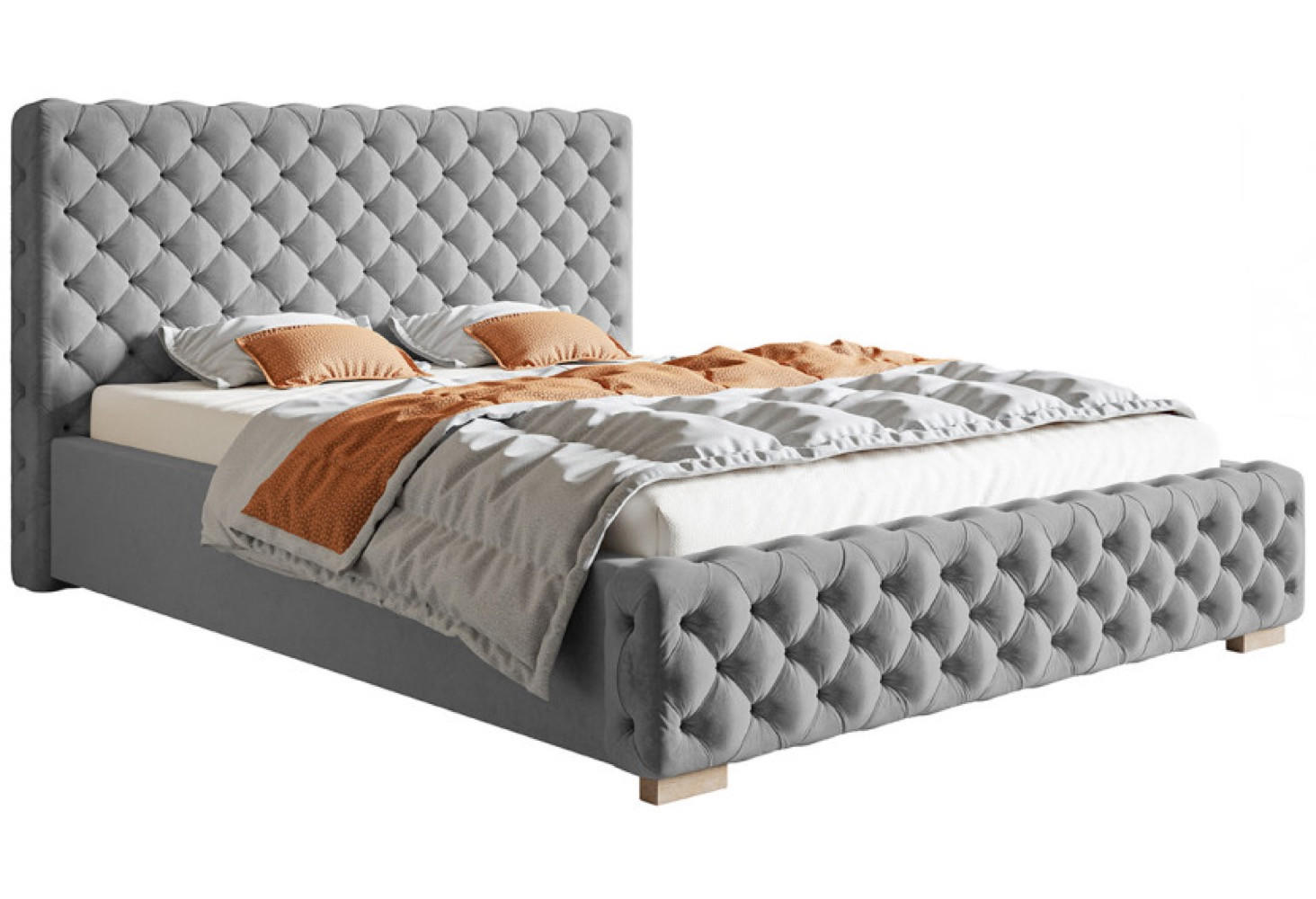 BETT Grau BEN 12 Mit Bettkasten 90x200 cm - Eichefarben/Schwarz, Textil (90/200cm) - Sepro Meble