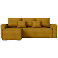 ECKSOFA Dexter mit Schlaffunktion Gelb Cord - Gelb, Textil (238/141cm) - Bromarkt