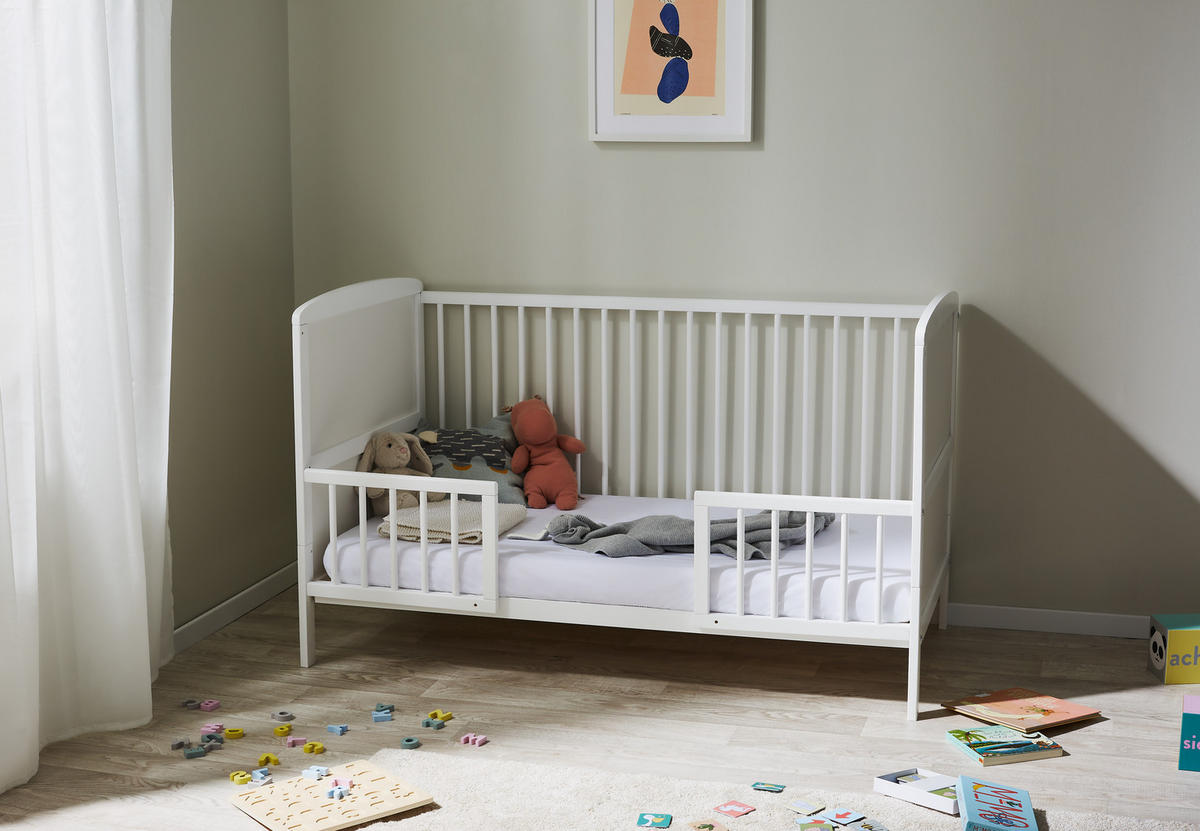 KINDERBETT Laris mit Matratze - Weiß, Holz (70/140cm) - Kids Collective