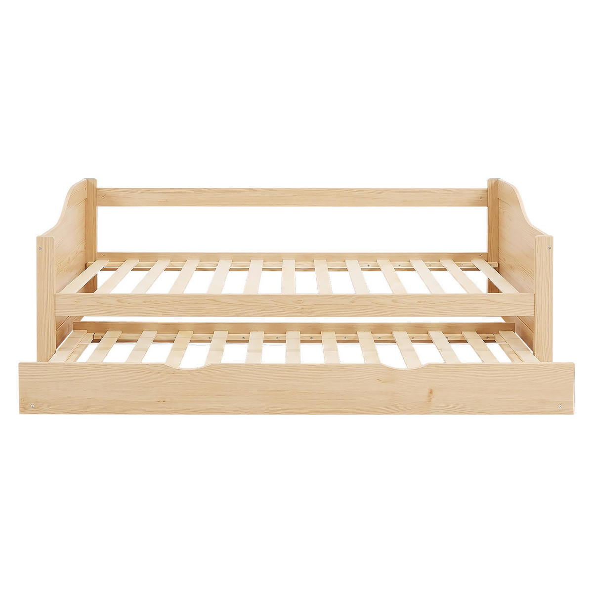 AUSZIEHBETT mit Matratze 90/200 cm Natur - Naturfarben, Holz (90/200cm) - Homestyle4u