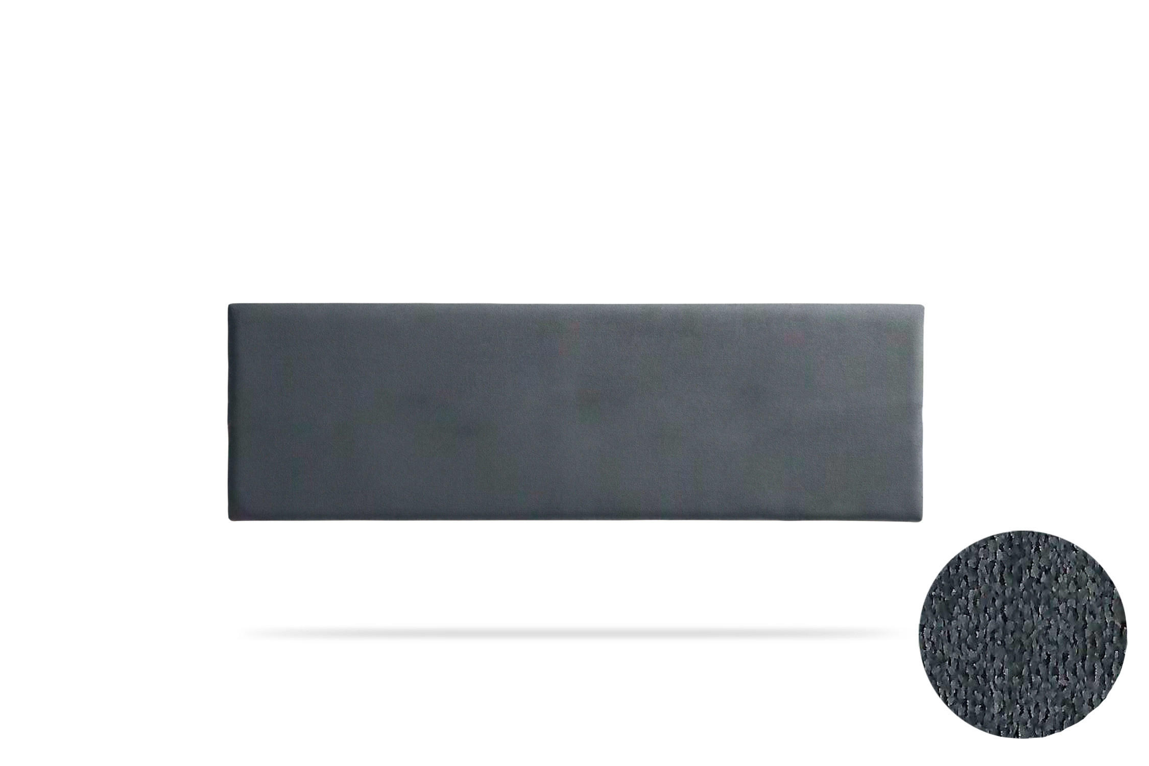 KOPFTEIL gepolstert NOVA Aqualine 100x50x5 cm - Dunkelgrau - Moonia - Dunkelgrau, Holz (100/5/50cm)