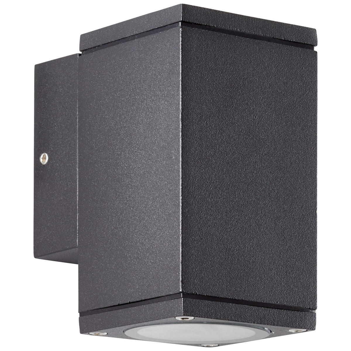 AUSSENWANDLEUCHTE Hally Anthrazit 8,8/6/10,6 cm - Anthrazit, Glas (6/10.6/8.8cm) - Brilliant