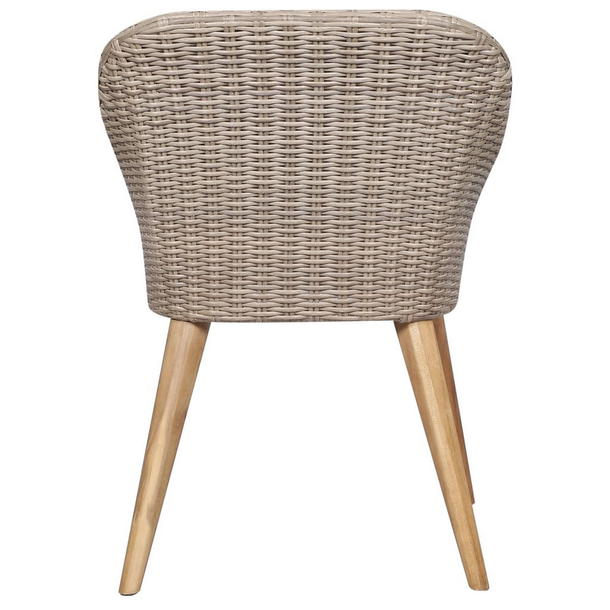GARTENSTUHL 2er-Set Egos Rattan 62,5x55x82 cm Braun - Braun, Kunststoff (56/82/60cm) - DELUKE