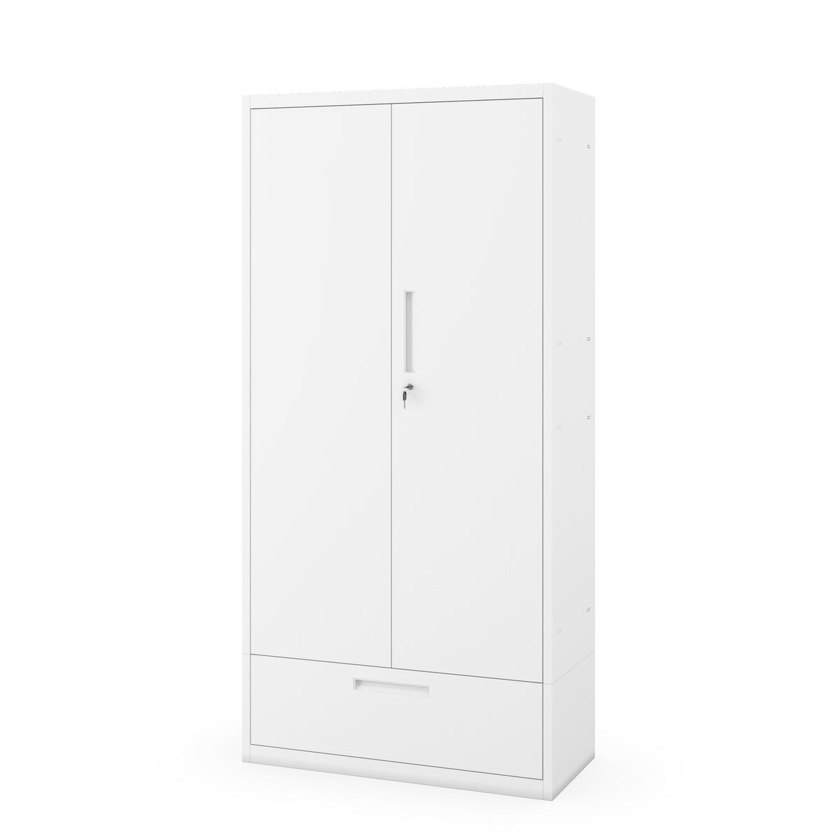 METALLSCHRANK Megan - Weiß, Metall (90/185/40cm)