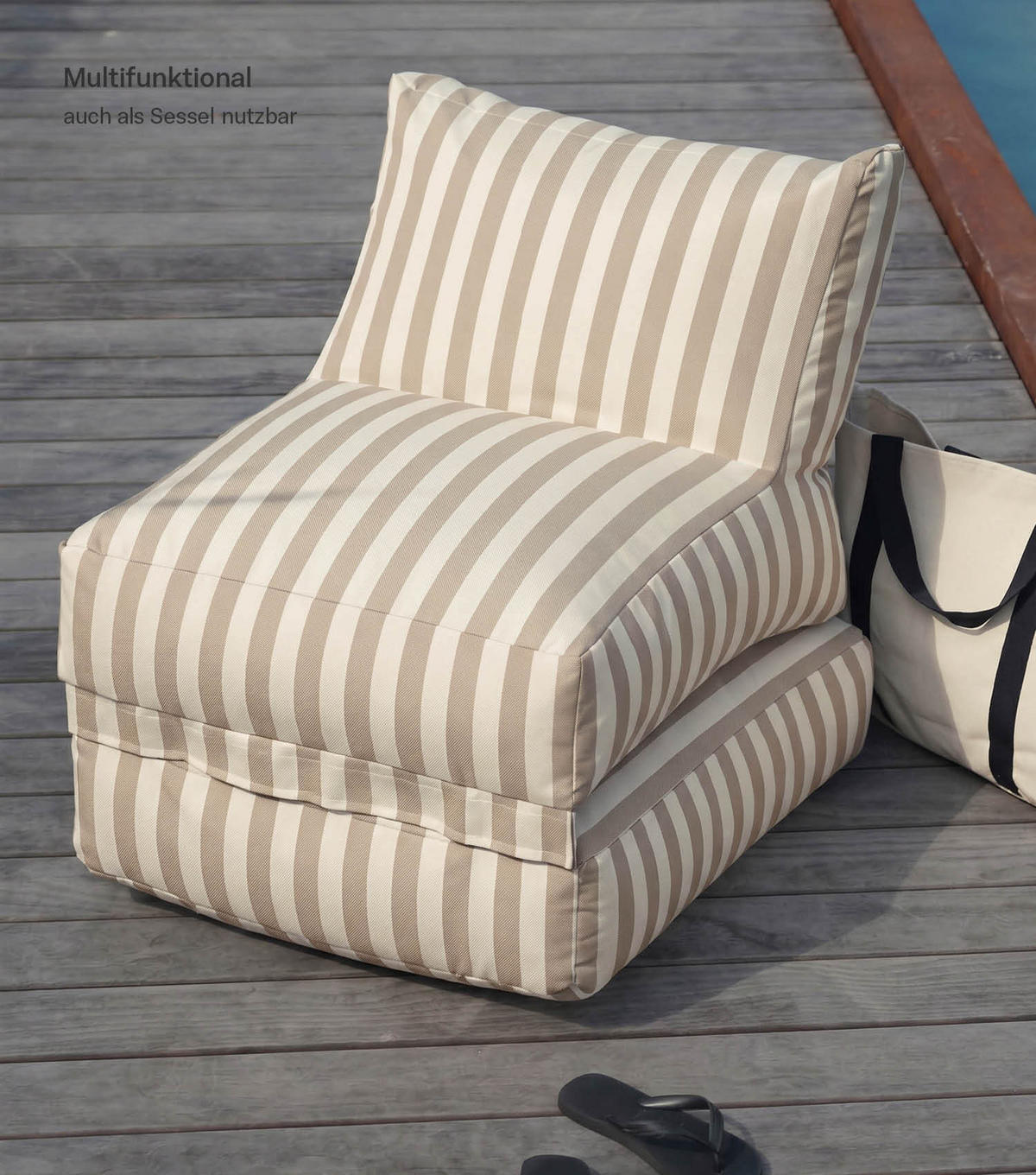 OUTDOOR SITZSACK und Hülle Der Summerdream - Beige, Textil (65/80/75cm) - Mokebo